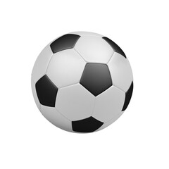 Soccer ball. Isolated. Transparent background. 3d illustration.