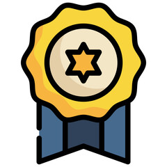 reward badge winner prize icon filled outline