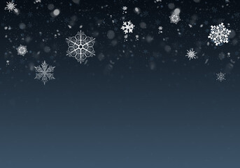 Blue Winter Background with snowflakes for your own creations