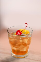 Tasty alcohol cocktail drink in glass