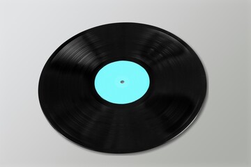 Black classic retro vinyl record