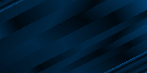 Obraz premium Abstract deep blue background curve and overlap layer with basic simply geometry illustration