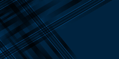 Abstract deep blue background curve and overlap layer with basic simply geometry illustration