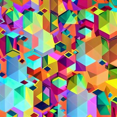 Abstract background multicolored geometric poligonal.