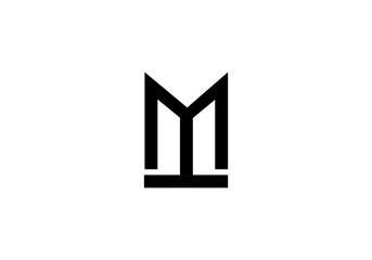 initial letter logo MT or TM initial company icon business logo background illustration