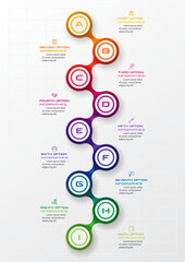Timeline infographic template,Business concept with 9 options,Vector illustration.
