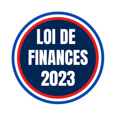 Symbole loi de finances 2023 en France
