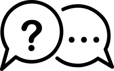 QUESTION MARK SIGN IN A SPEECH BUBBLE, PNG