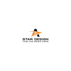 Letter A star logo icon design template elements