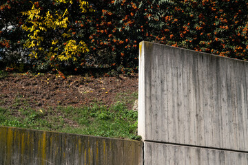 concrete retaining walls: retaining embankment structures. concrete wall, cantilevered retaining walls and buttresses. concrete buttresses project.