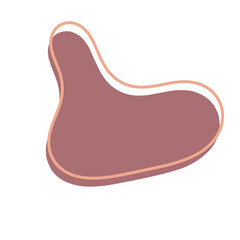 Minimalist Abstract Blob Background in Maroon with Outline