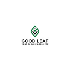 Abstract Initial Letter G and leaf Logo.