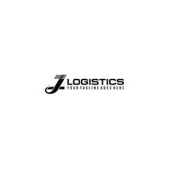 JL LJ initial for logistic logo design