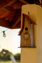 wooden bird house