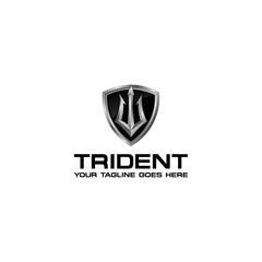 Triden logo design template .