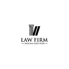 Letter W Law Firm Logo