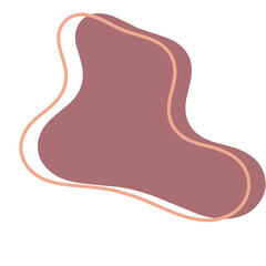 Pastel Abstract Blob for Social Media Template and line