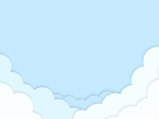空の背景素材 ペーパーカット