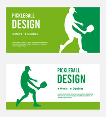 Simple premium editable vector design of pickleball player great for your digital and print graphic resources