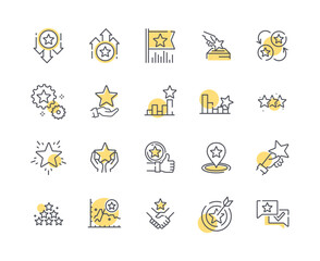 Star rating icons set