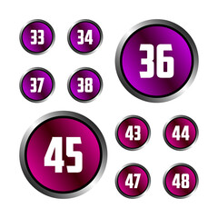 Fototapeta premium Numeric icon set vector design templates