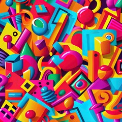 Fototapeta na wymiar illustration of colorful background with creative shapes