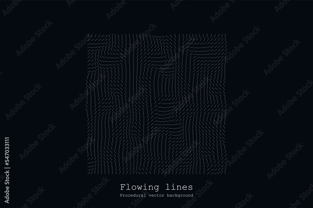 Poster abstract line matrix pattern. noise flow dynamic.
