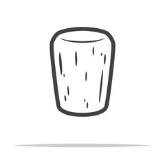 Wine cork icon transparent vector isolated