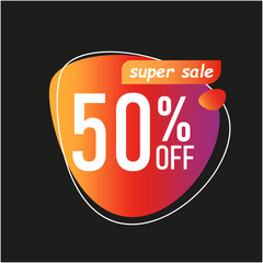  50% off purple and orange discount fifty percent off