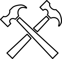 Hammer icon illustration isolated vector sign symbol on white background..eps