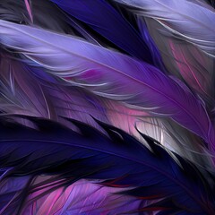 Fototapeta premium An Abstract Photo Showing a Mixture of Soft and Dark Feathers