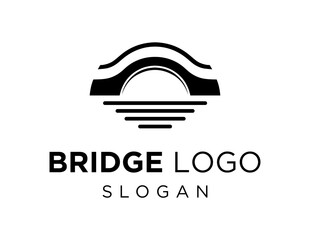Fototapeta na wymiar Logo about Bridge on a white background. created using the CorelDraw application.