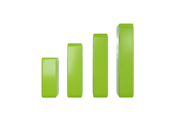 3d randering graph icon for business new idea.