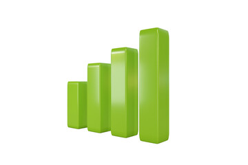 3d randering graph icon for business new idea.