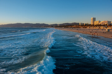 The Santa Monica beach, Los Angeles, California, USA.