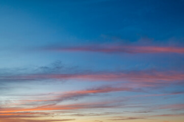 Obraz premium striped and banded twilight clouds