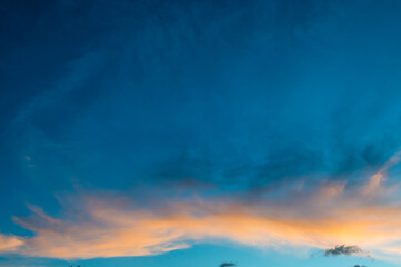 Fototapeta na wymiar Hawaii sunset sky pre twilight