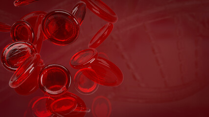 The blood cell for medical or education concept 3d rendering