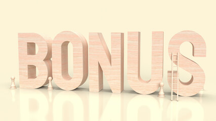 wood bonus for business or game concept 3d rendering