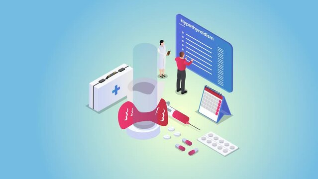 Endocrinologists explaining hypothyroidism