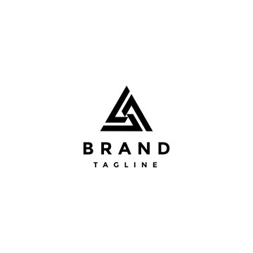 Initial Letter LLL Forming Triangle Icon Logo Design. Three Initial Letter L Revolving Forming A Triangle Symbol Design.