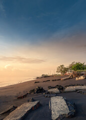 Morning vibes around the beach in Banyuwangi city, Indonesia.