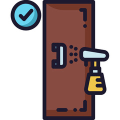 sanitizing door handle icon