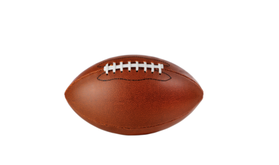 American football for collegiate or professional games on transparent background 