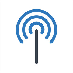 Signal transmission icon. Vector and glyph