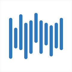 Sound wave icon. Vector and glyph