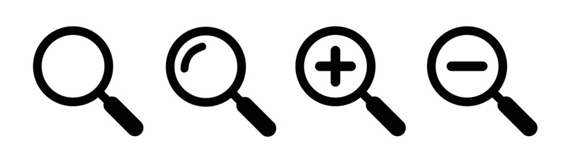 magnifying glass. magnifying glass icon. magnifying. zoom in. zoom out. zoom. out link icon.