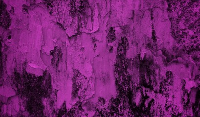 A textured purple concrete wall with a prominent vertical crack. 