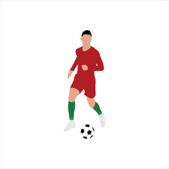 Fototapeta premium soccer player vector