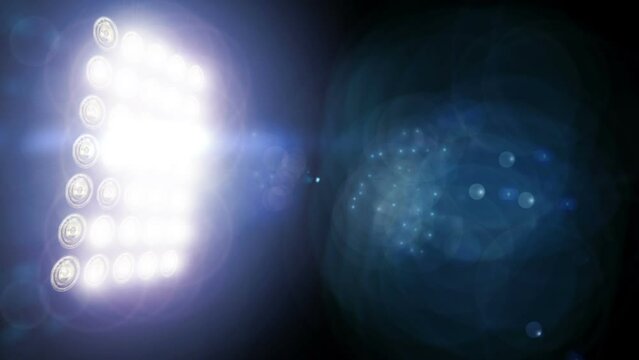 Floodlights Flash lights Stage lights. Loop